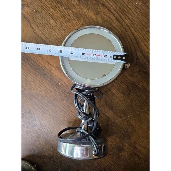 Countertop LED Makeup Mirrors,6 Inch Double Sided Lights Brass Adjustable Standi - Picture 4 of 13